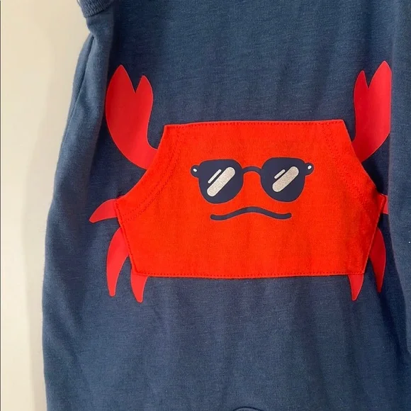 Cat & Jack | (0-3M) Cute Crab Baby Romper - Picture 2 of 5
